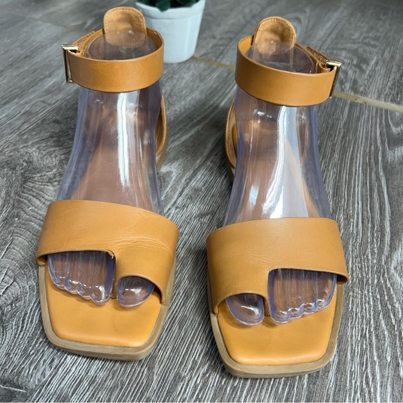 FRANCO SARTO LEATHER ANKLE STRAP SANDALS - Picture 2 of 11